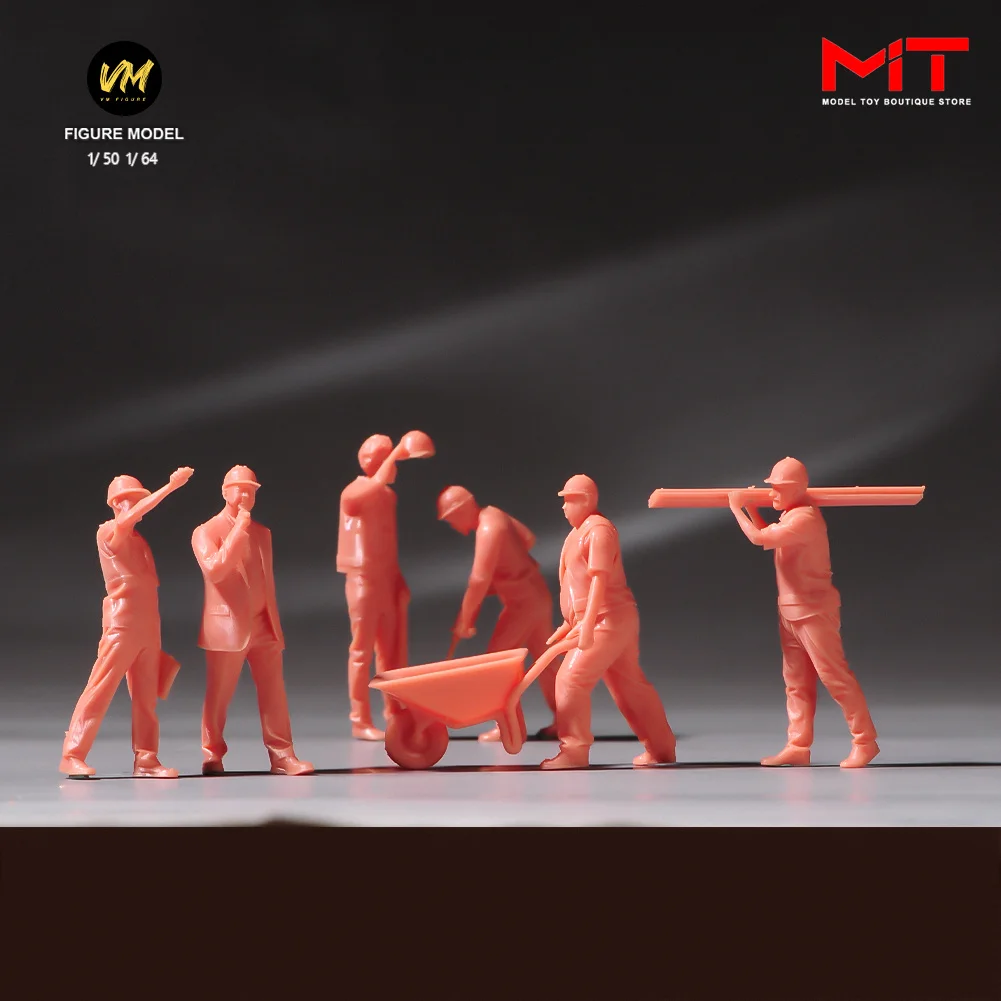 شخصية مصغرة 1/64 1/50 ملحقات مشهد الموقع العمال ثلاثية الأبعاد دمية صغيرة نموذج صالح مركبات البناء لعبة ديكور العرض