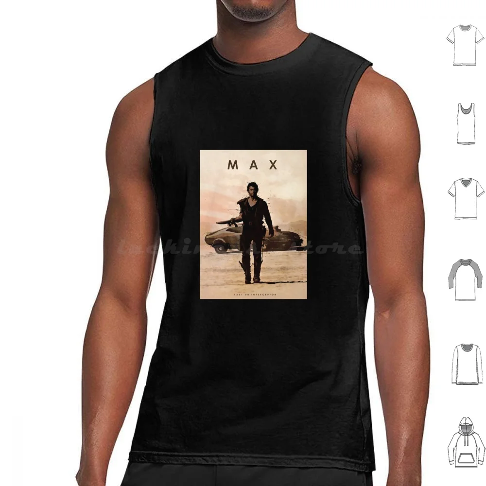 Max Rockatansky-V8 Interceptor-Car Legends Tank Tops Print Cotton Max Rockatansky V8 Interceptor Car Legends