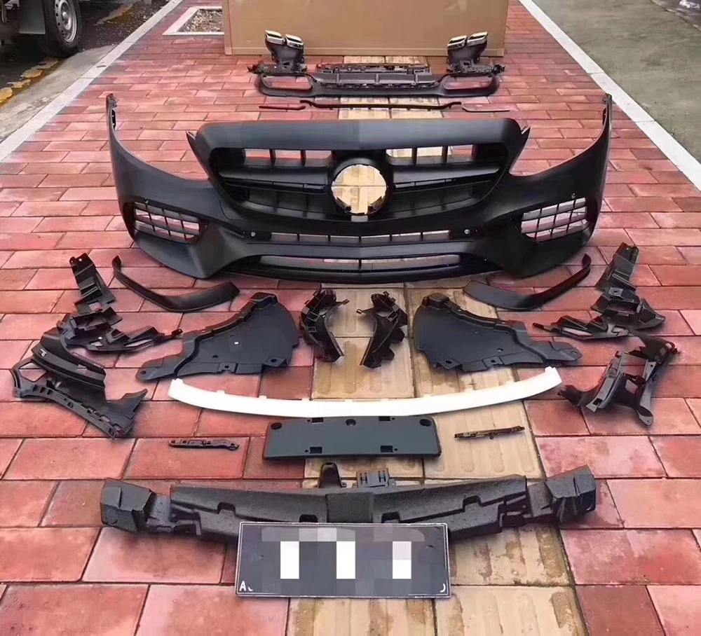 

Для E-класса широкие обвесы, спойлер переднего и заднего бампера для Mercedes Benz W213 E200 E300 to E63 S AMG 2017 2018 2019 Материал PP