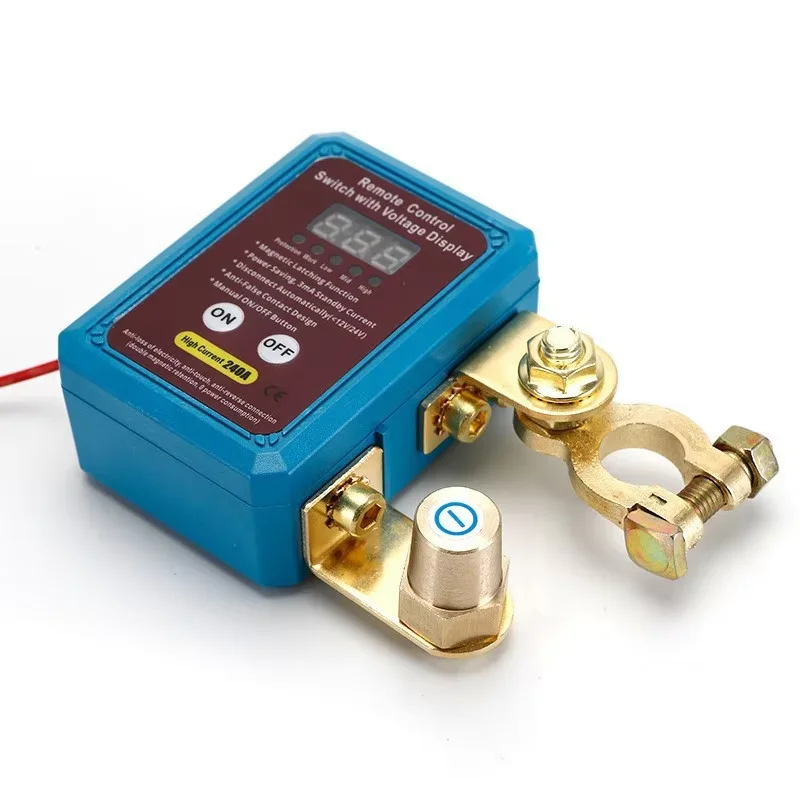 12V Car Remote Battery Disconnect Switch Anti-Leakage Power Cut Off Switch Vehicle Anti-Theft Protection Device