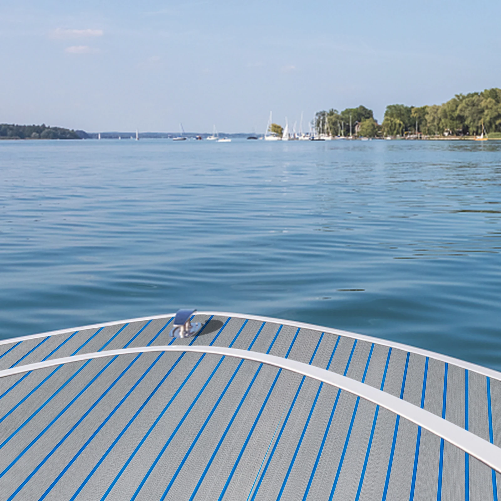 حصيرة سطح القارب غير القابلة للانزلاق من مادة EVA، 240 × 90 سم، سميكة 6 مم، مقاومة للماء، مضادة للانزلاق لليخوت، قوارب الكاياك، SUPs، أرضيات RV، DIY مقطوعة إلى مناسبة