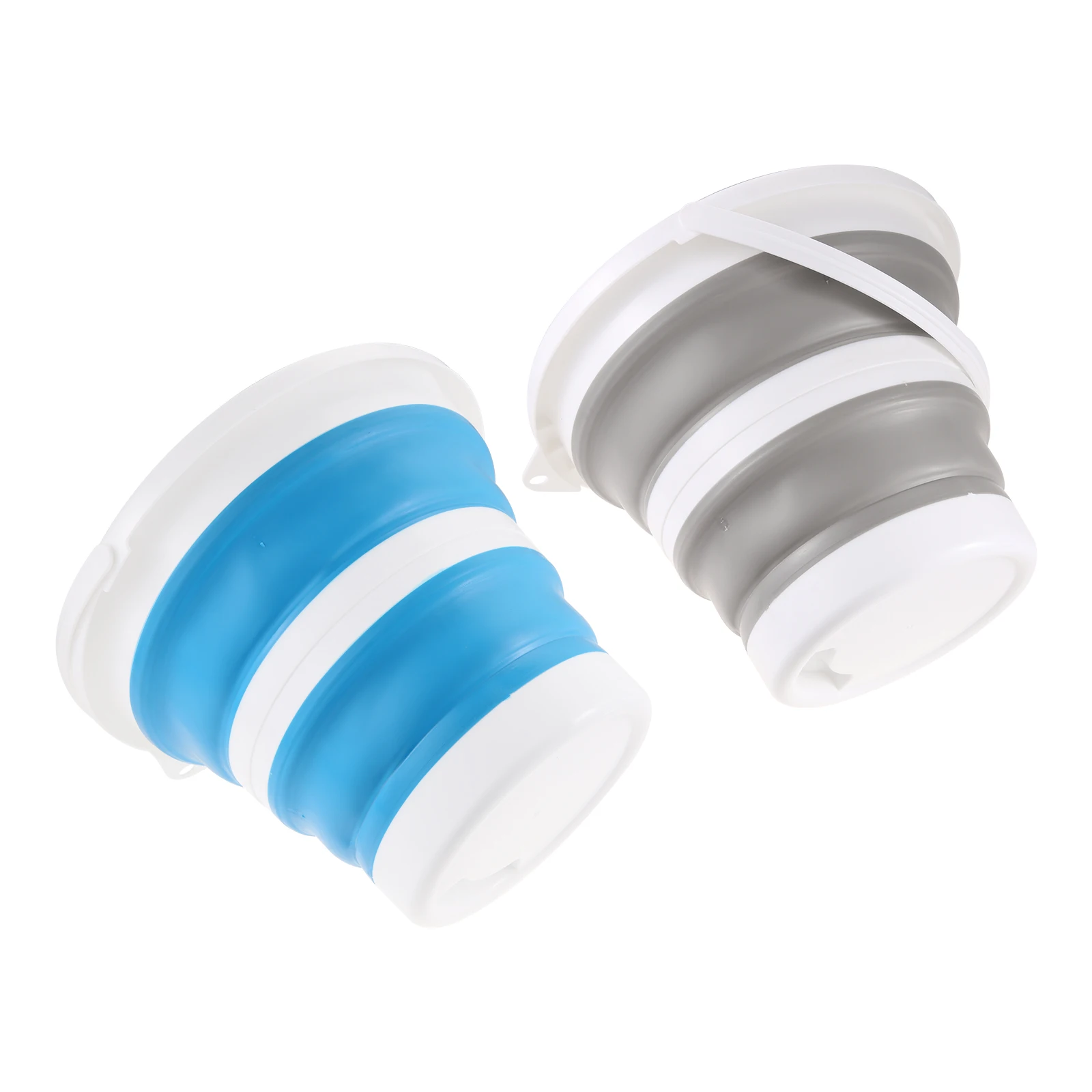 

Складное ведро 10 л (серое/синее) с прочной силиконовой ручкой для походов, кемпинга и активного отдыха на природе