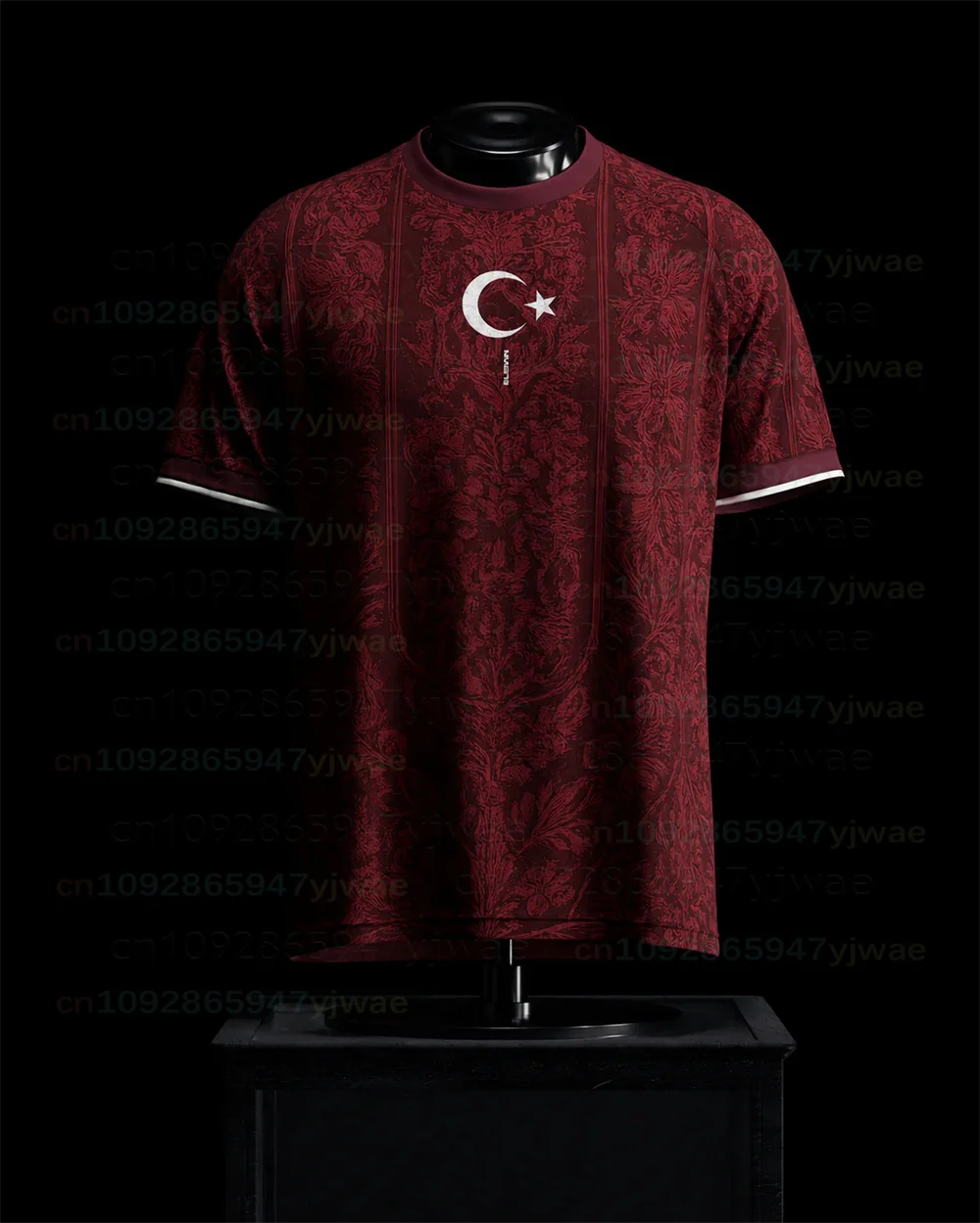 2026 New Turkey AY-YILDIZLILAR Vintage Floral Themed Football Jersey Breathable Quick-Dry Soccer Fans Family Men/Women/Child Top