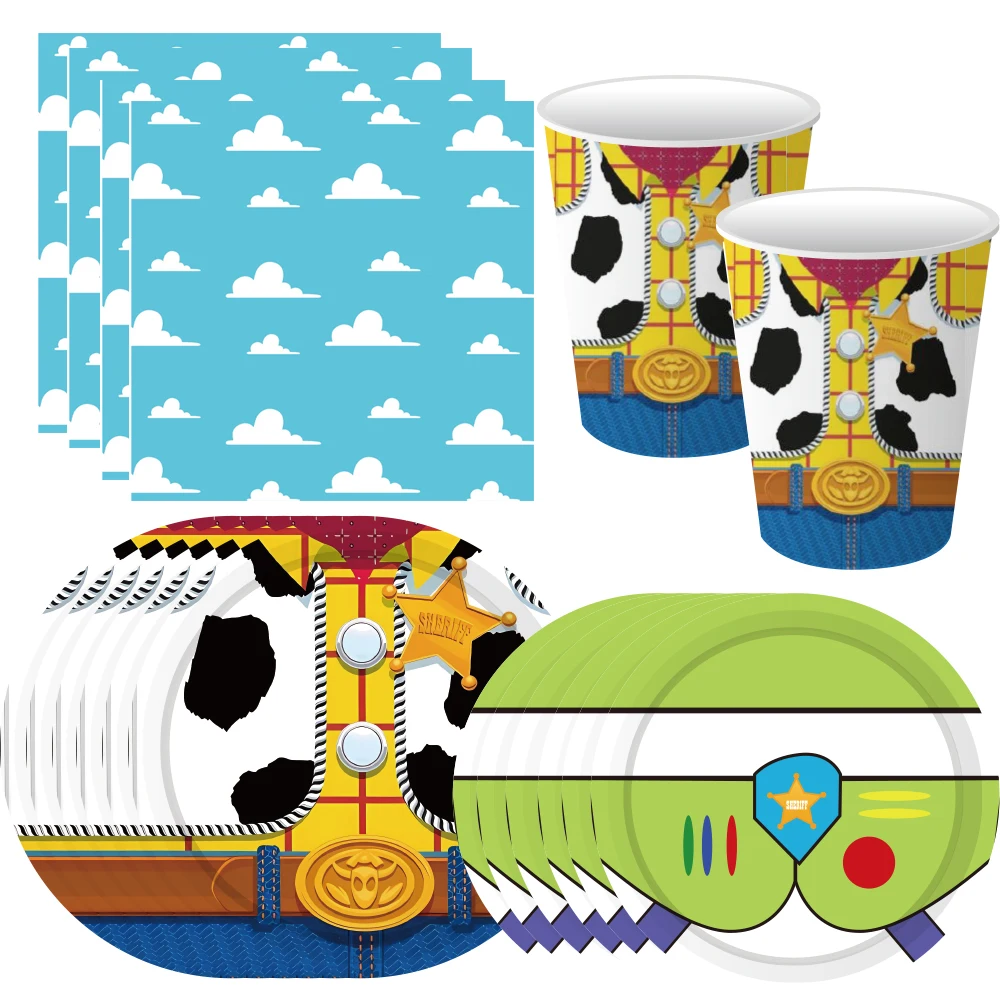 

Blue Sky White Clouds Theme Party Supplies Cartoon Disposable Tableware Cup for Kids Boys Birthday Party Decorations