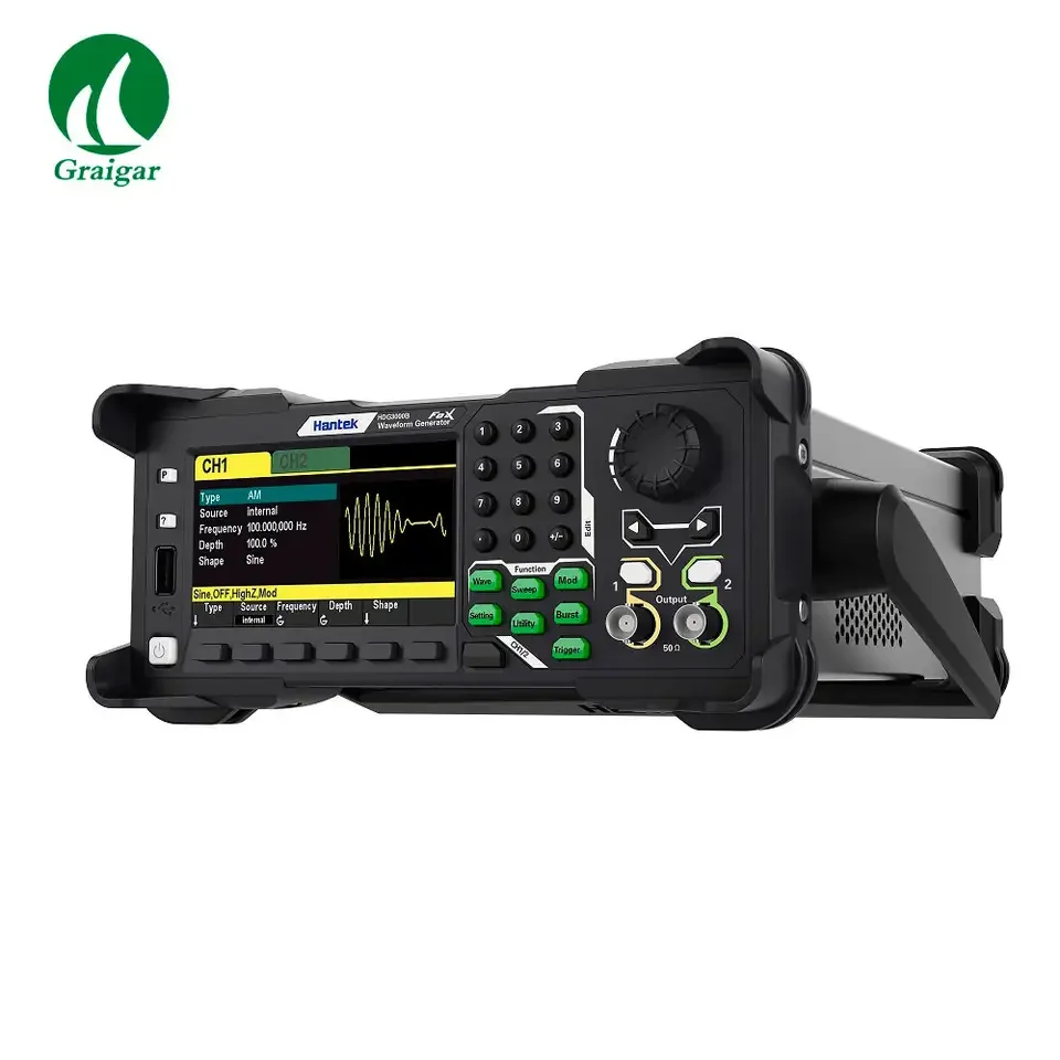 Hantek HDG3082B Arbitrary Waveform Generator 5 in 1 With 4.3-inch Color TFT LCD Screen