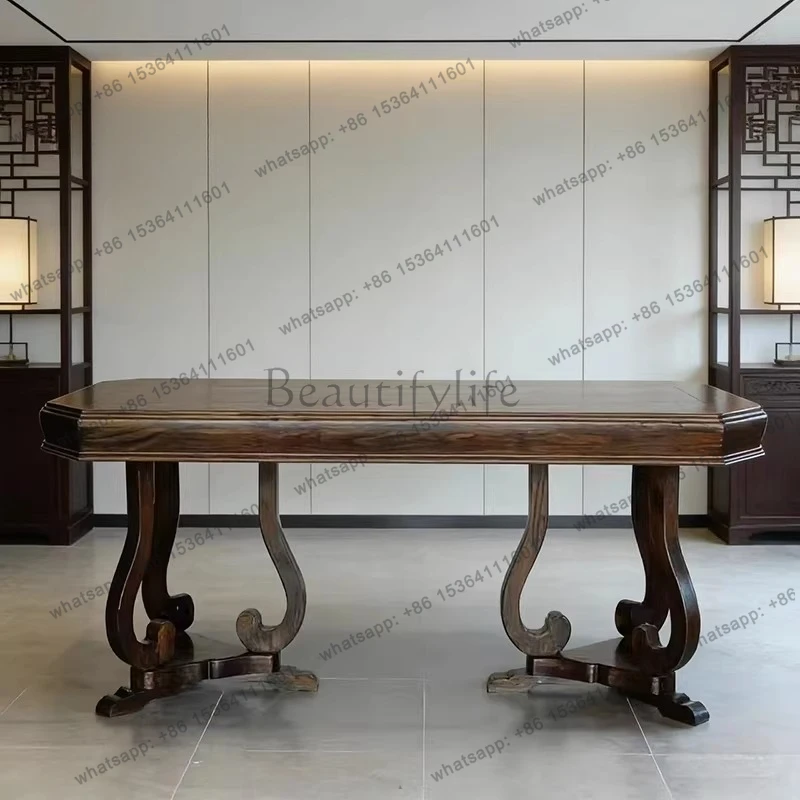 

Обеденный стол в американском стиле кантри из массива дерева, конференц-стол, прямоугольный обеденный стол из венге Thai DK156