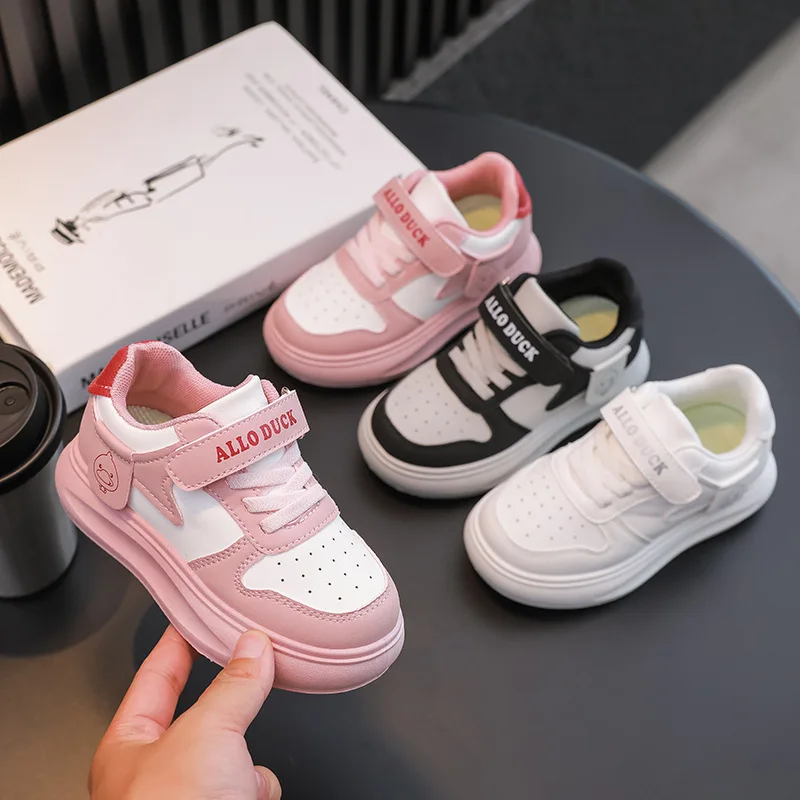 

2025 New Leather Children's Sneakers Girls Shoes Kids Sports for Boy Casual for Toddlers Autumn Tennis Female Toddler Shoe 22-39
