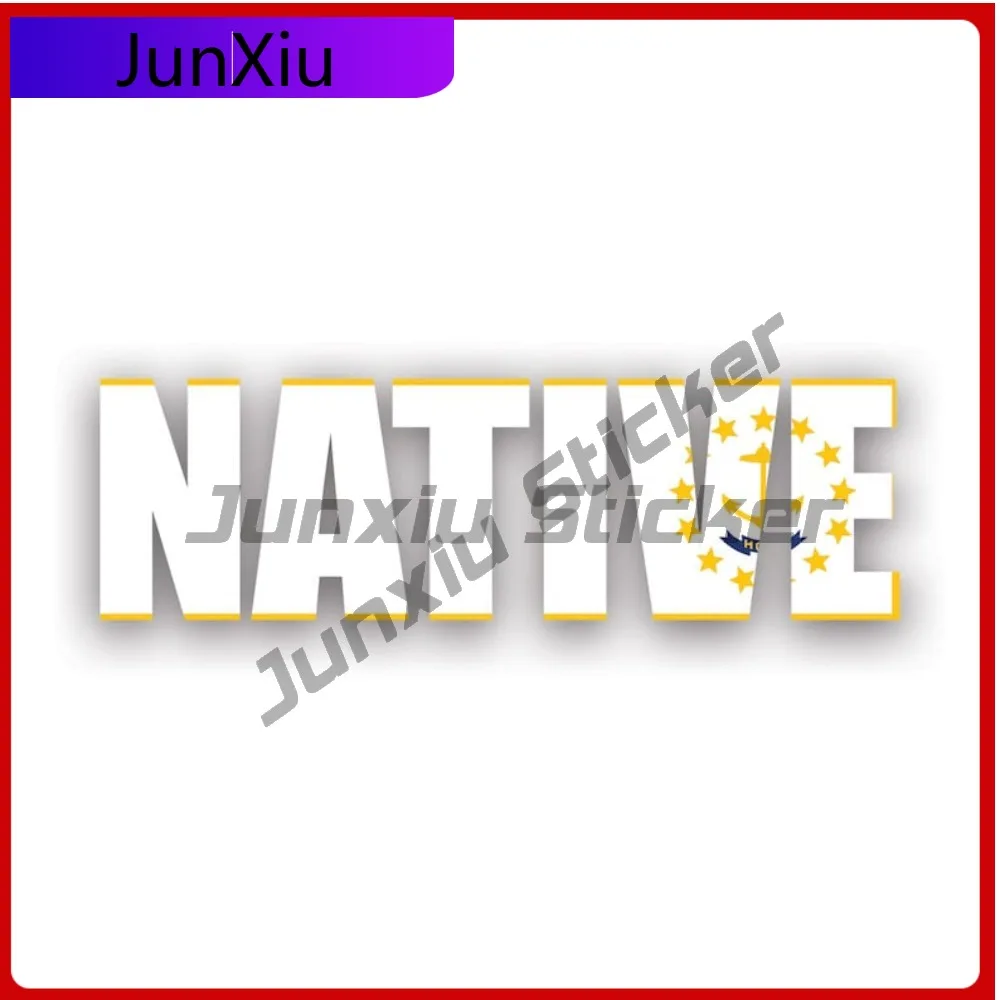 

Rhode Island Native Sticker Waterproof Outdoor Funny Laptop Waterproof Vinyl Decal For Campers Outdoor Sticker Creative