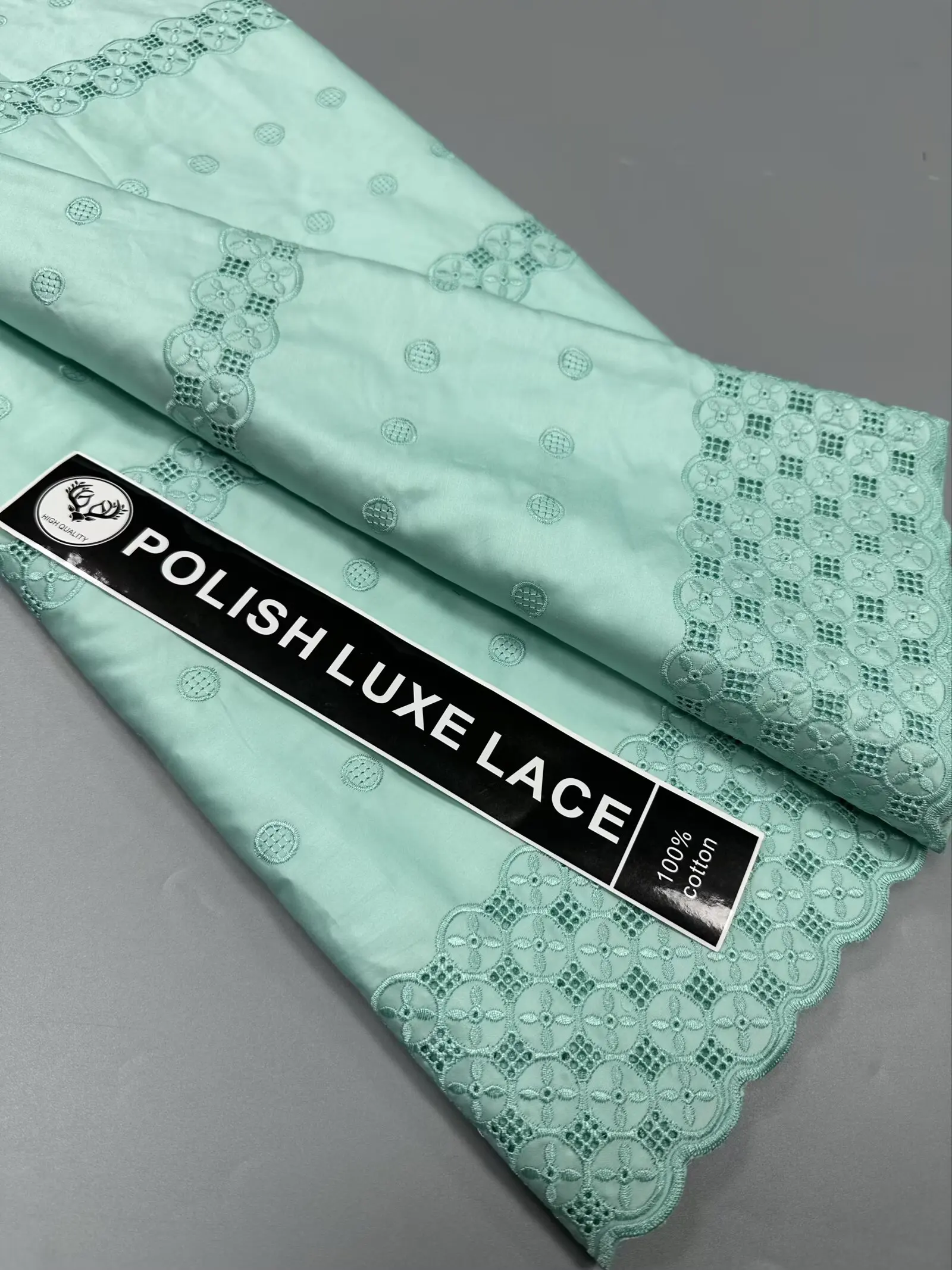 

African Lace Fabric Dubai High Quality 5Yards Nigerian Cotton Dry Lace Fabric Swiss Voile for DIY Sew Men's fabric