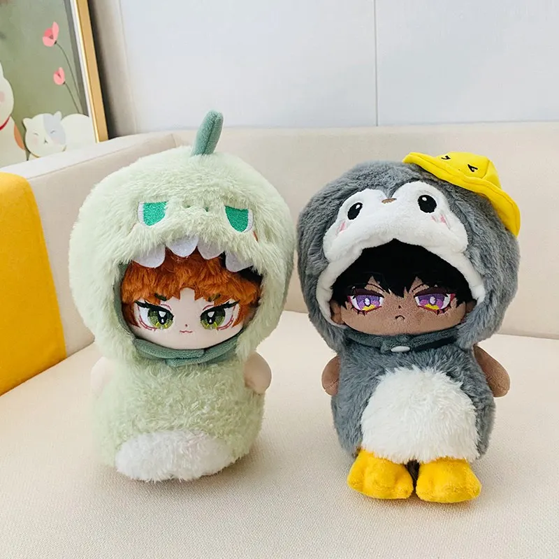 Doll Clothes for 20cm Idol Cotton Doll Outfit Accessories Kawaii Penguin/Shark Two Piece Suit Clothes DIY Collection Gift