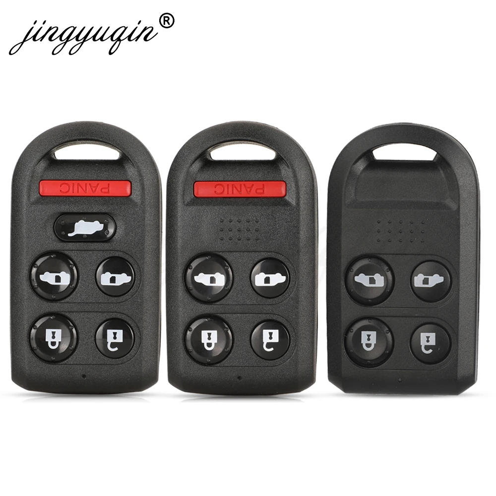 Jingyuqin Car Key Shell For Honda Odyssey 2005 2006 2007 2008 2009 2010 Keyless Remote Auto Key Fob 5 6 Buttons Replacement Case