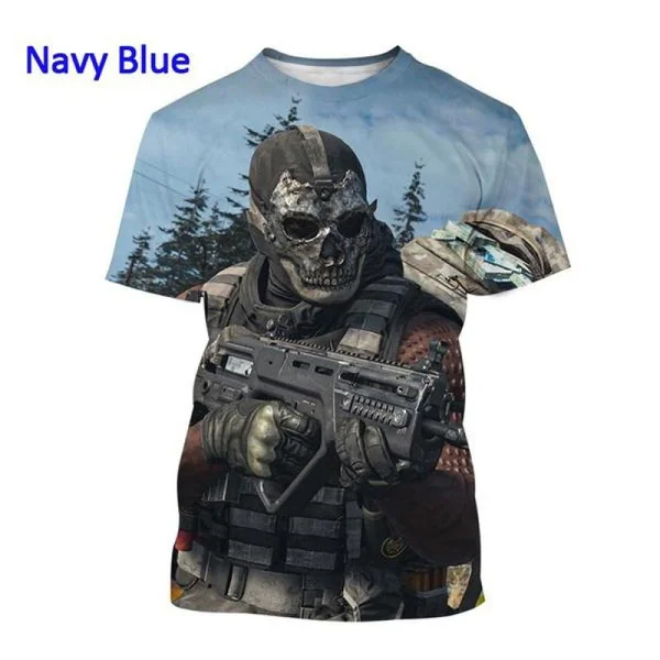 Call of Duty Warzone 3D Printed T-shirt Casual Summer Fashion Oversized Shooting Game Men and Women T-shirt Short Sleeve Top