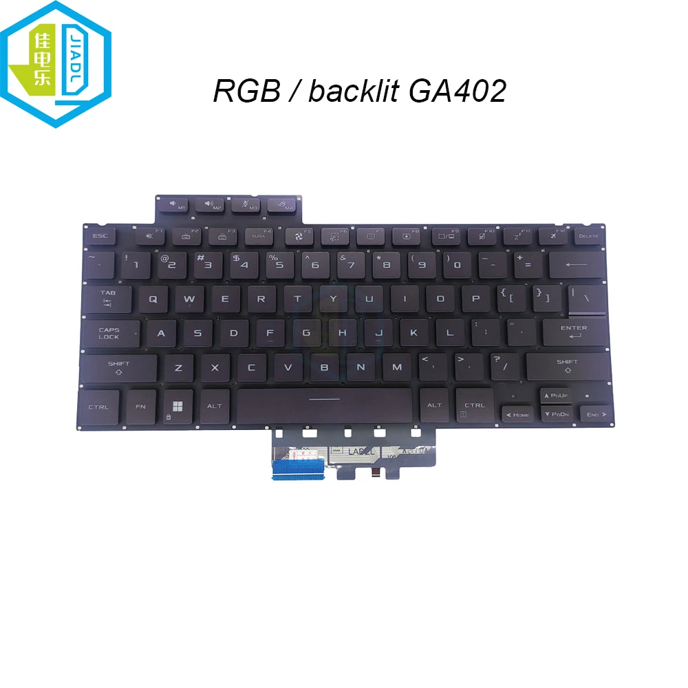 GA402 US UA Ukraine RU Backlit Keyboard For ASUS ROG Zephyrus G14 GA402RK GA402RJ GA402R English Keyboards Gamer Laptop PC Parts