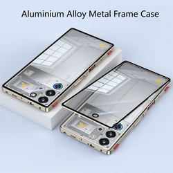 Aluminium Alloy Metal Frame Case For Red Magic 10 Pro Case Transparent Phone Acrylic Back Cover For Nubia RedMagic 10S Pro Plus