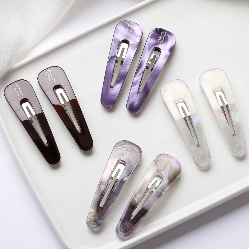 1 pcs 5cm Purple Hairclips Barrettes Side Clip Dreamy Fantastic Colorful Hair Accessories for Girls and Women Summer Hairstyle