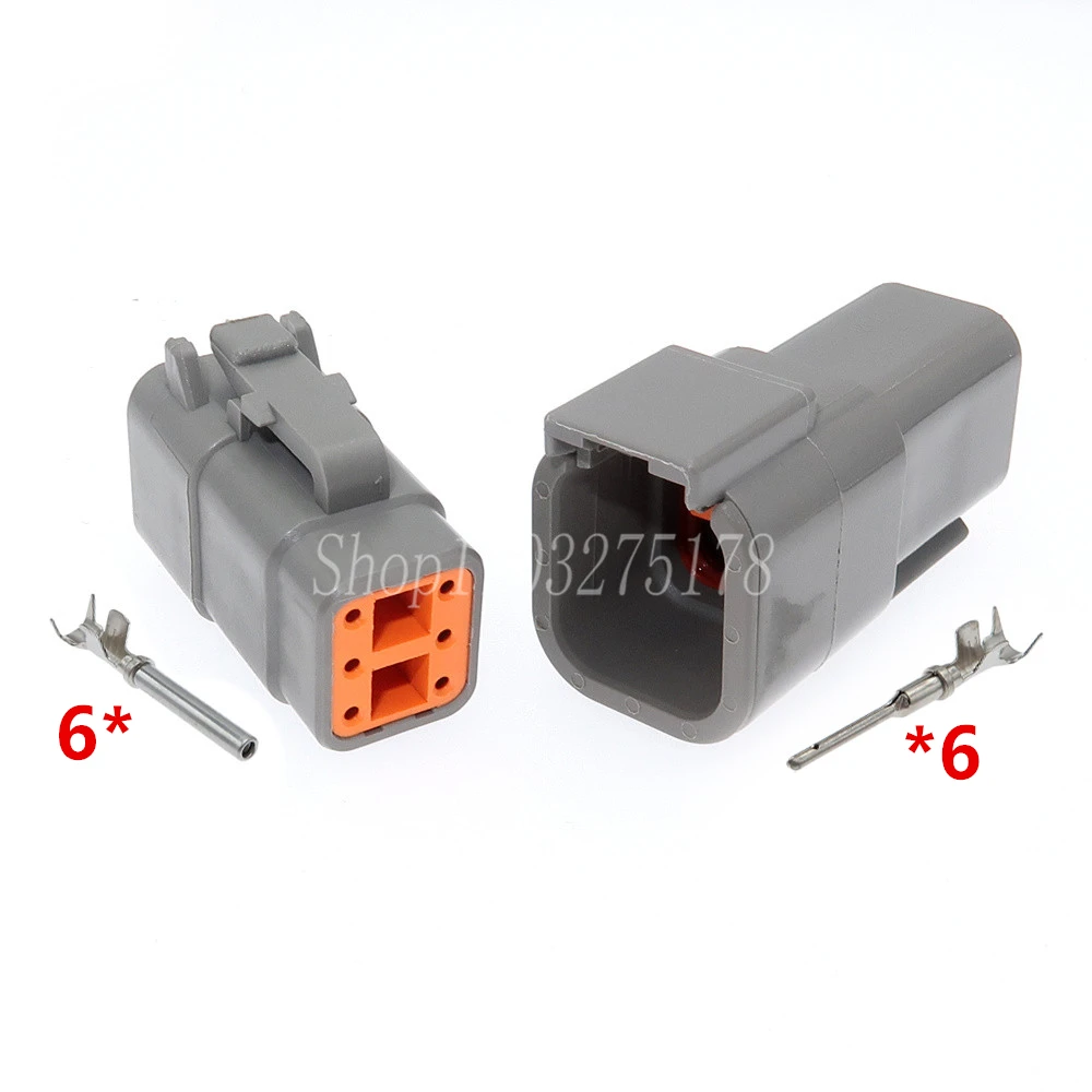 1 Set Deutsch DTM 6pin Connector DTM06-6S DTM04-6P Car Waterproof Connector Automotive Sealed Socket