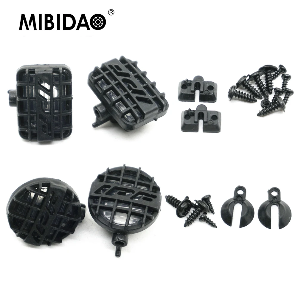 MIBIDAO Plastic Round/Square Light Cover Lampshade for TRX-4 Axial SCX10 D90 Redcat Tamiya 1/10 RC Car Model Parts