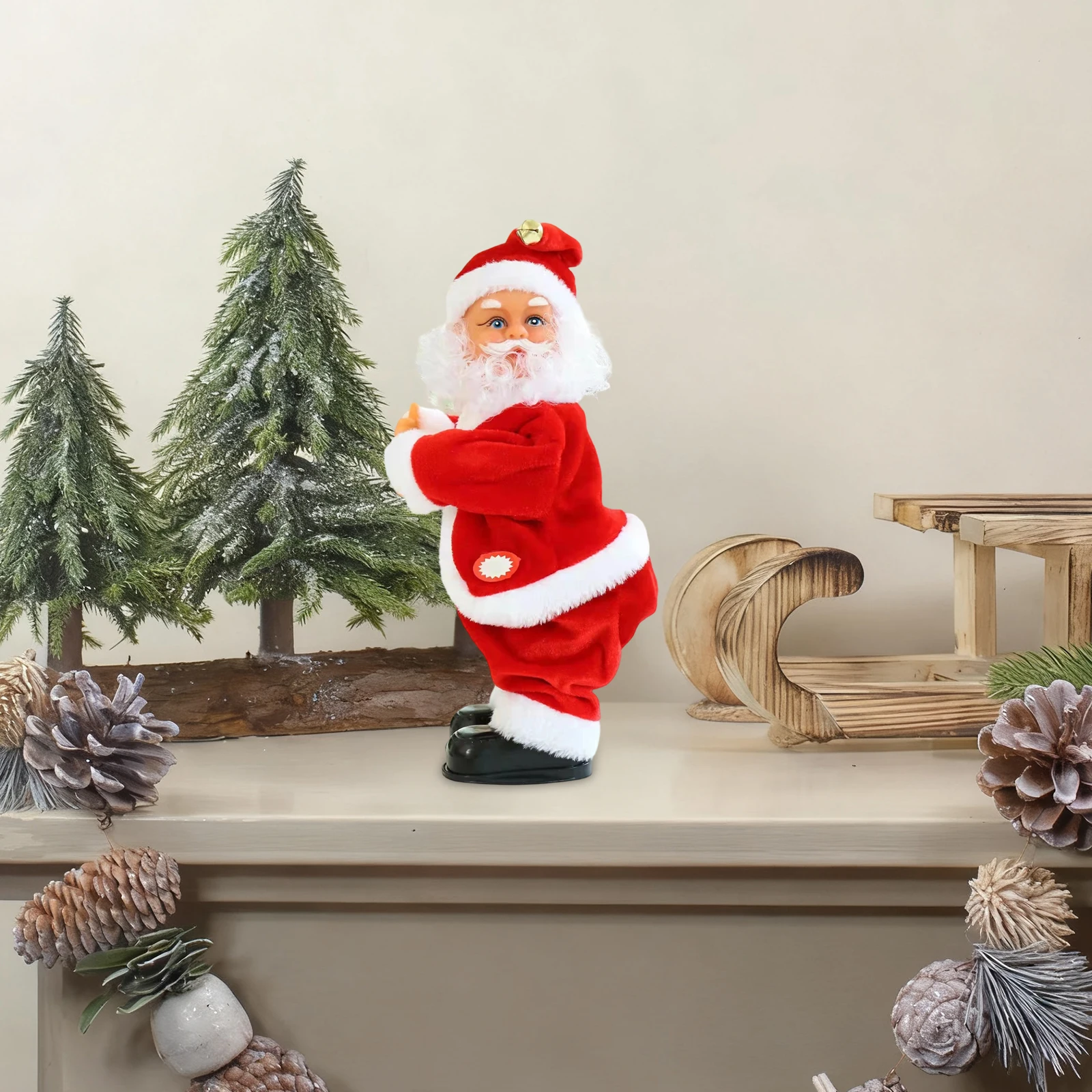 Electric Santa Claus Twerking Elderly Buttock Shaking Xmas Figurine Doll Dancing Christmas Music For Christmas Decor