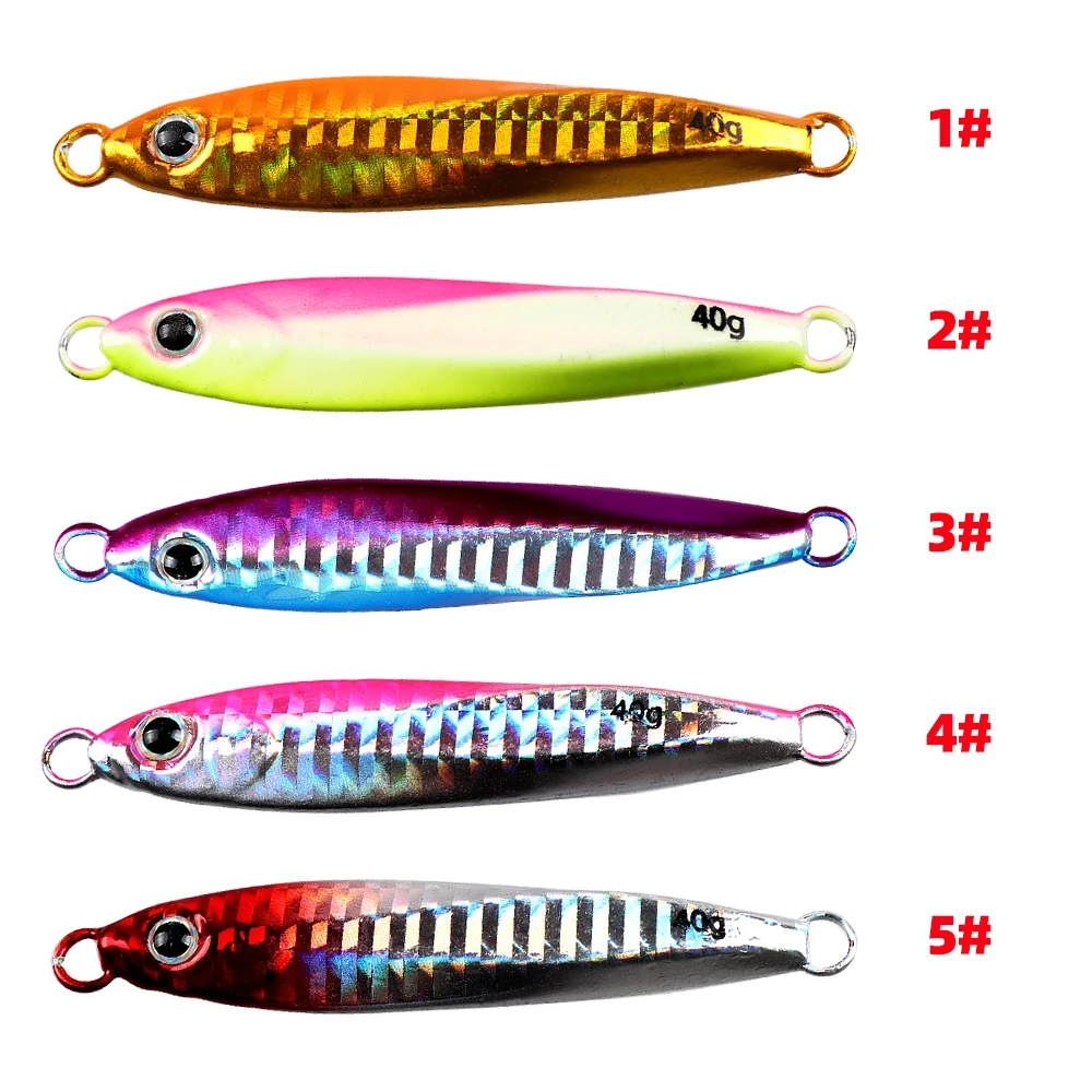 10g-60g Fishing Metal Jigging Lure Sea Fishing Lures Slow Jig Artificial Fishing Bait