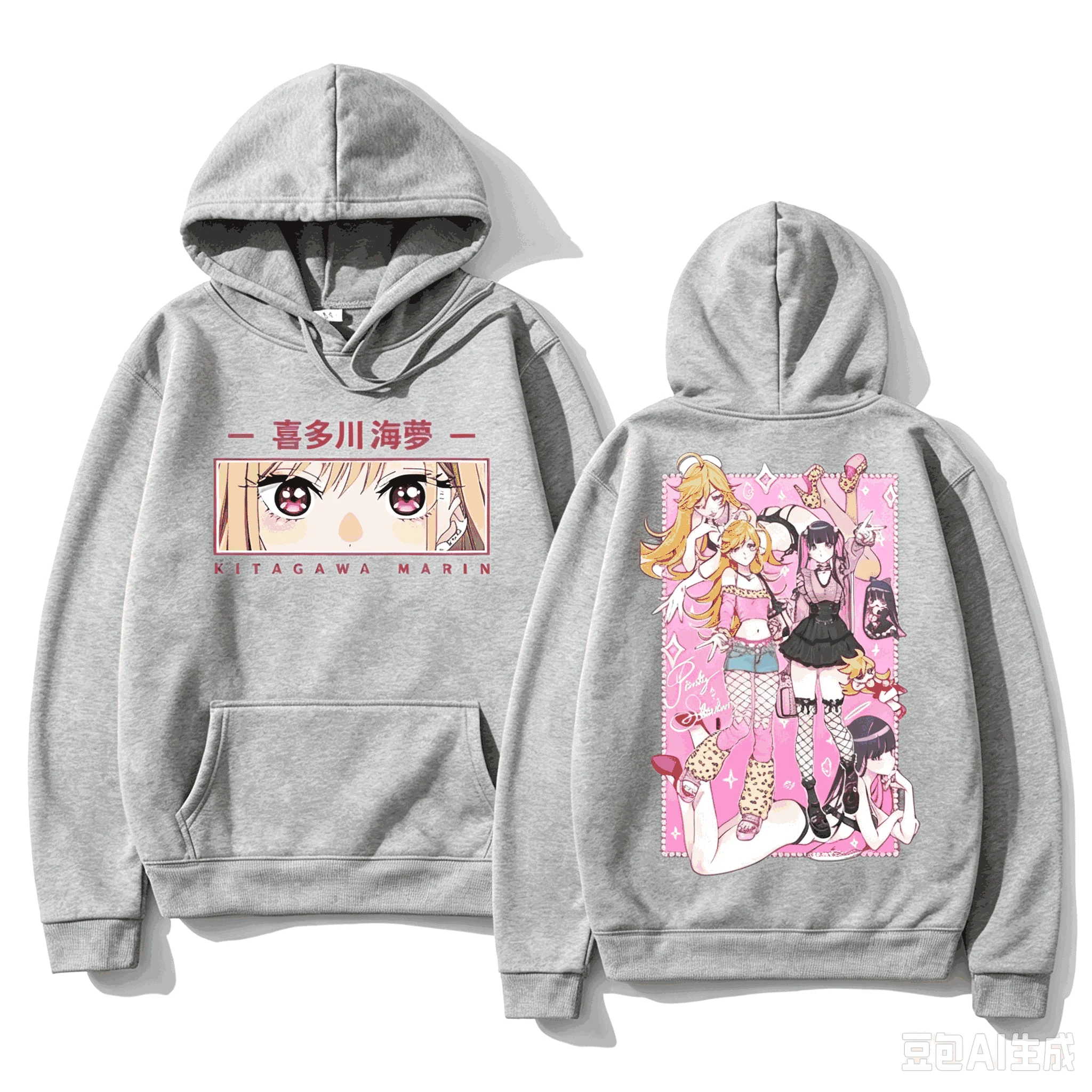 2026 Hot Sale My Dress-Up Darling Anime Pullover Marin Kitagawa Printed Hhoodie Y2K Men Women Retro Harajuku Cotton Sweatshirt