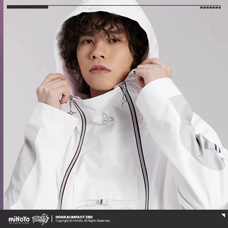miHoYoPre-sale Honkai Impact 3 Herrscher of Humanity Theme Elysia Fashion Jacket Anime Spring Autumn Coat Cosplay White Costume