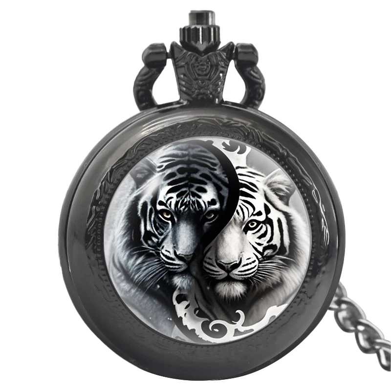 خمر الأسود Steampunk وسيم الملمس متوسطة ساعة جيب كوارتز قلادة قلادة ساعة سلسلة الرجال سلسلة نسائية هدية