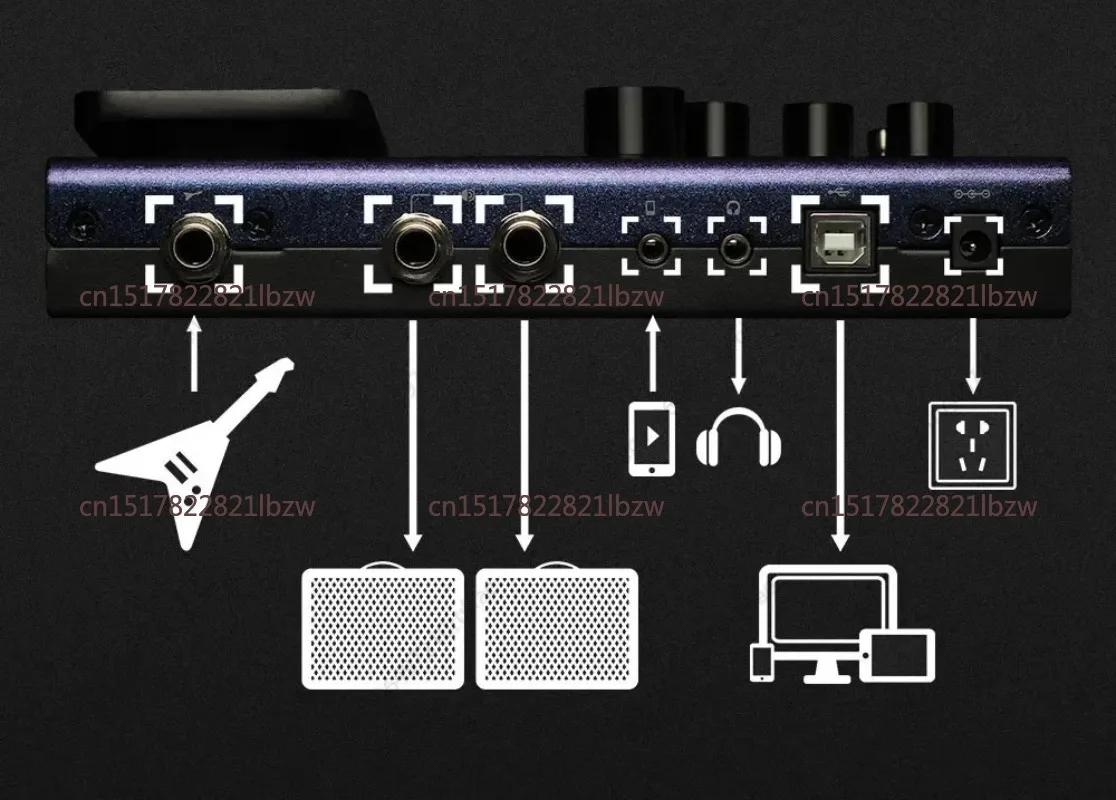 Multi Guitar Effects Processor - 140 Built-in Effects with Looper, Multi-Language & Gradient Color Expression Pedal