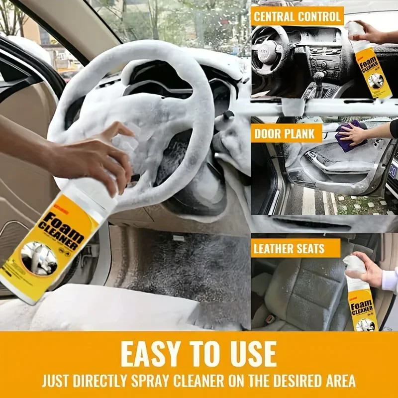 Automotive Interior Care Kit Upholstery Care for Instrument Panels Steering Wheels and Seats with Free Spray and Decontamination