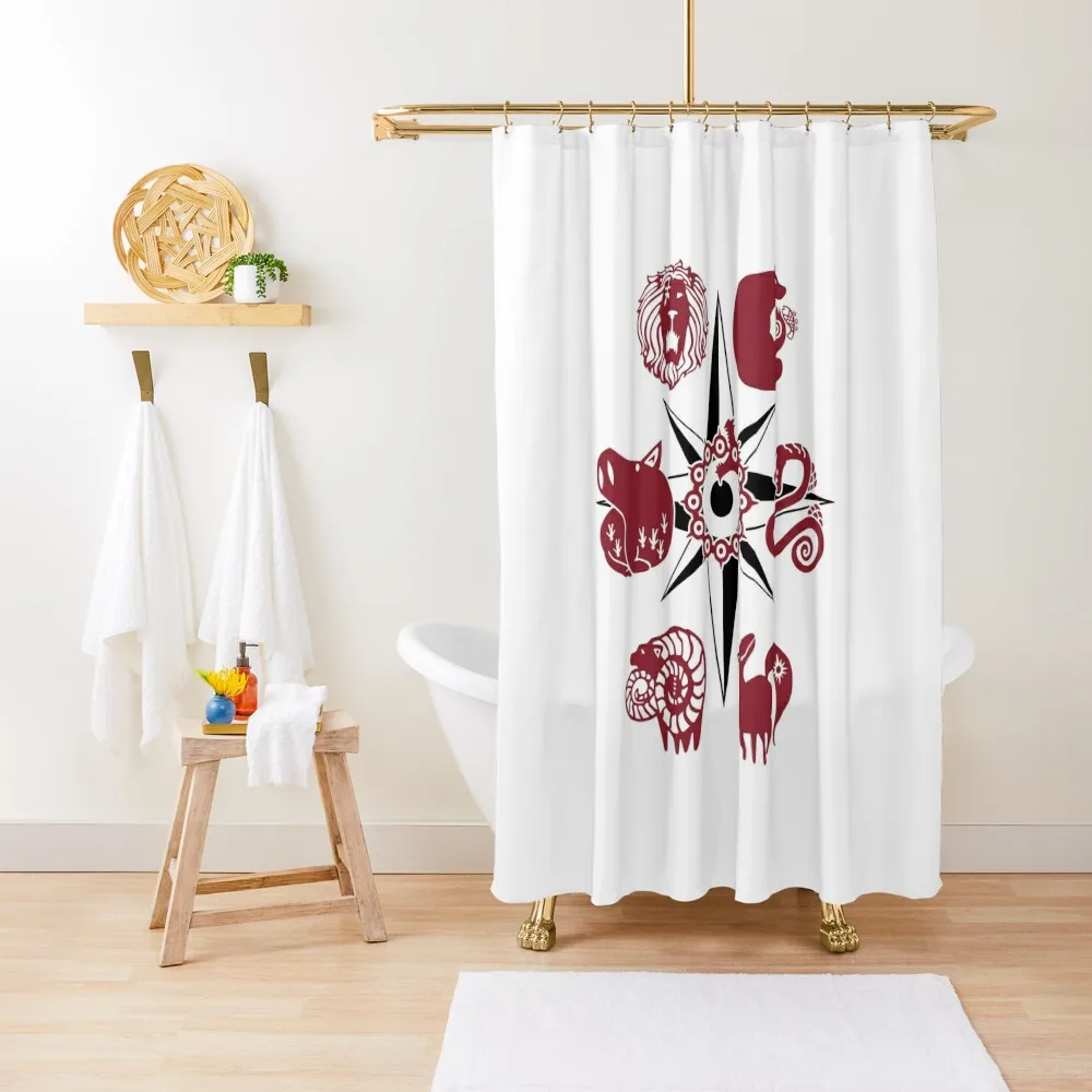 

Seven Deadly Tattoos Shower Curtain Anti-Mold Waterproof Shower Modern Bathroom Accessories Curtain