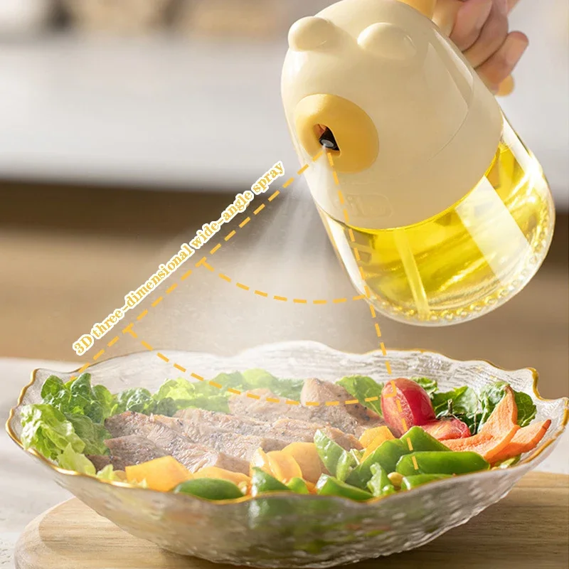 

Little Bear Oil Spray Bottle 300ml Household Cooking Oil Dispensers Olive Oils Sprayer Mister for Air Fryer Salad Kitchen Cooker