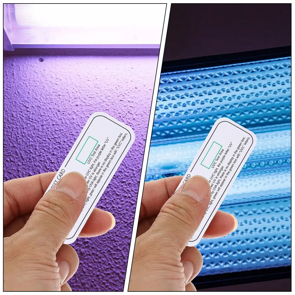 5pcs UVC-UVA Test Cards Small UVC Light Identifiers UVC-UVA Indicator Paper Testing Strip Portable UV Light Testing Tool Supply