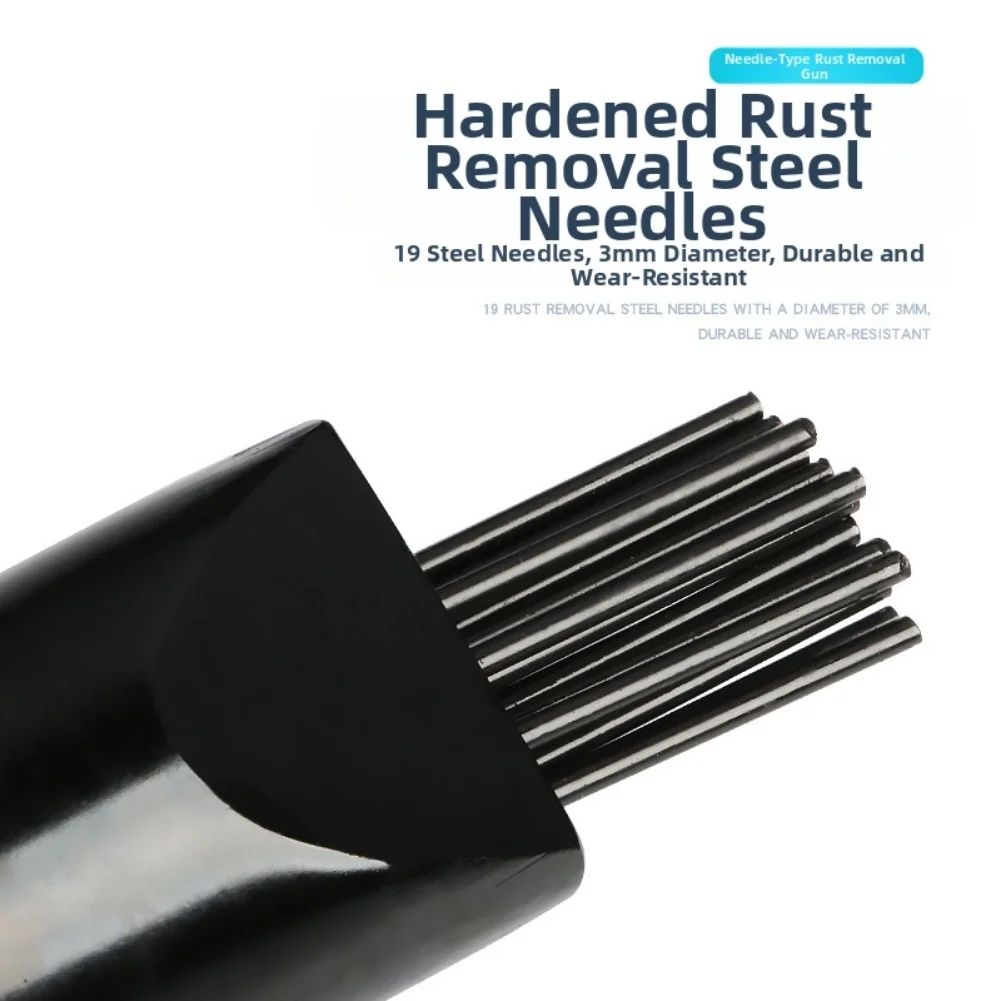Heavy Duty Pneumatic Rust Removal Tool 19-Needle Scaler For Welding Slag And Paint Household  Air Tools