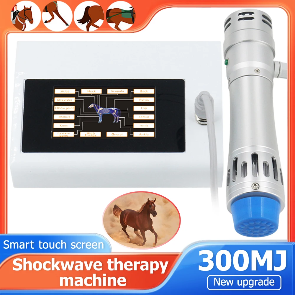 300MJ Shockwave Therapy Machine Relieve Ankle Pain And Treat Muscle Injury New Professional Shockwave Massager For Horse Animals