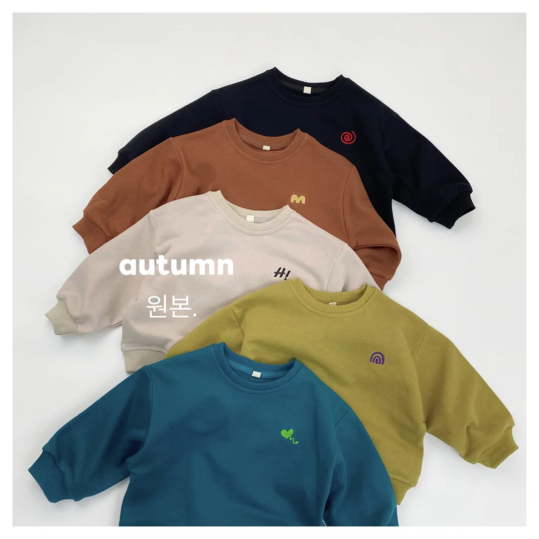 Sweater Warm Cartoon Sweatshirt Trendy Top Boys Grils Children Spring Autumn New Korean Loose Casual All-matching