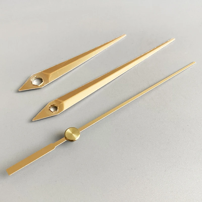 1set S Shaft Hands 9312 High Lighted Gold Metal Aluminum Material Quartz Clock Accessory High Quality DIY Kits