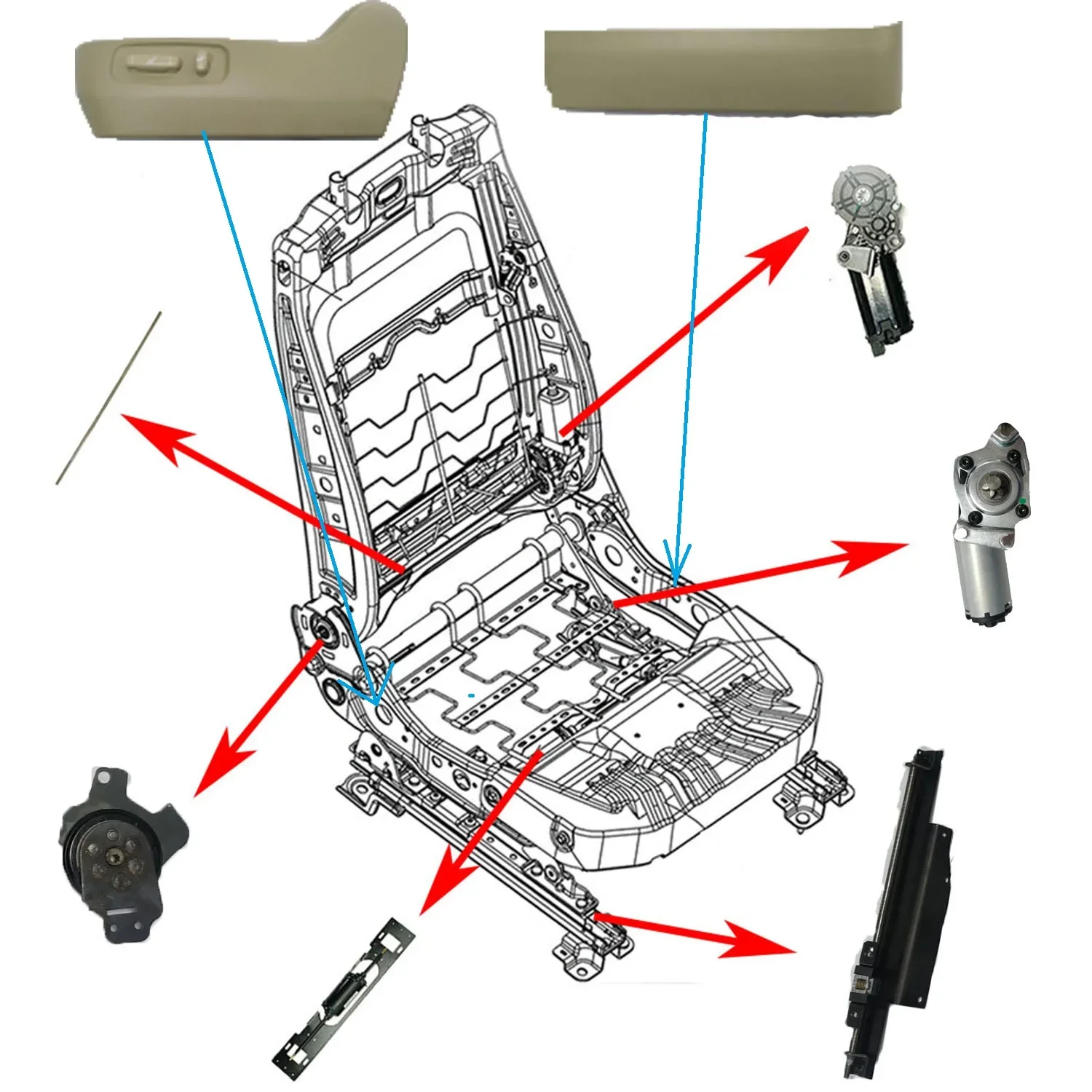 Power Seat Retrofit Kit For Toyota Land Cruiser 200