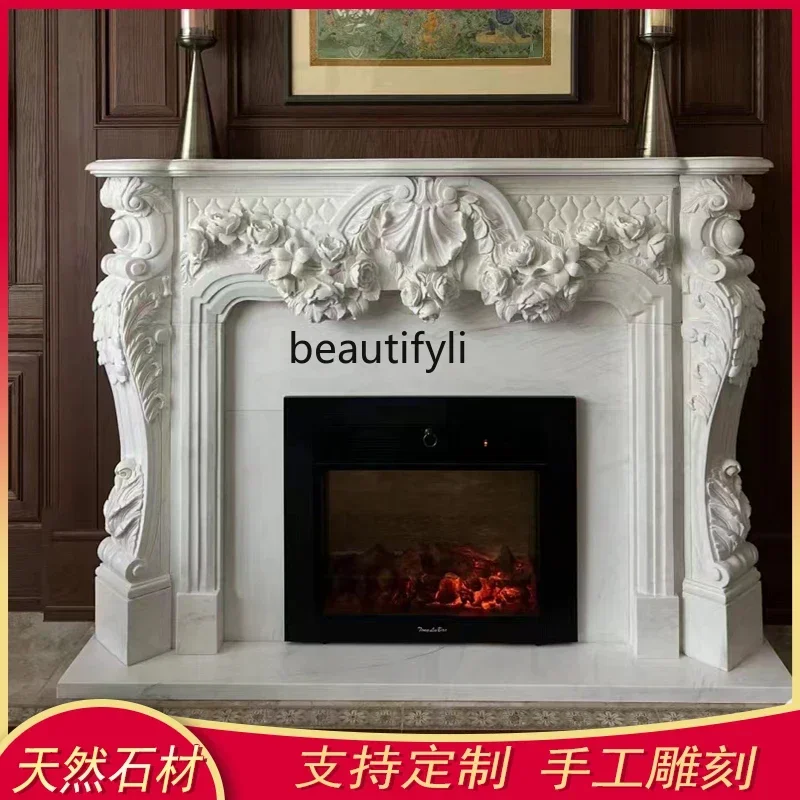 GG Natural stone marble mantel decoration interior marble custom sculpture background