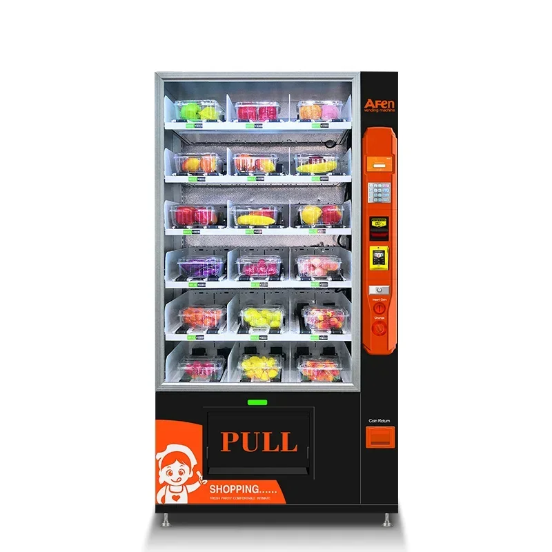 AFEN 24 Hours Self Service Bread Dessert Vending Machines Cupcake Vending Machine with Refrigerated Function and Elevator