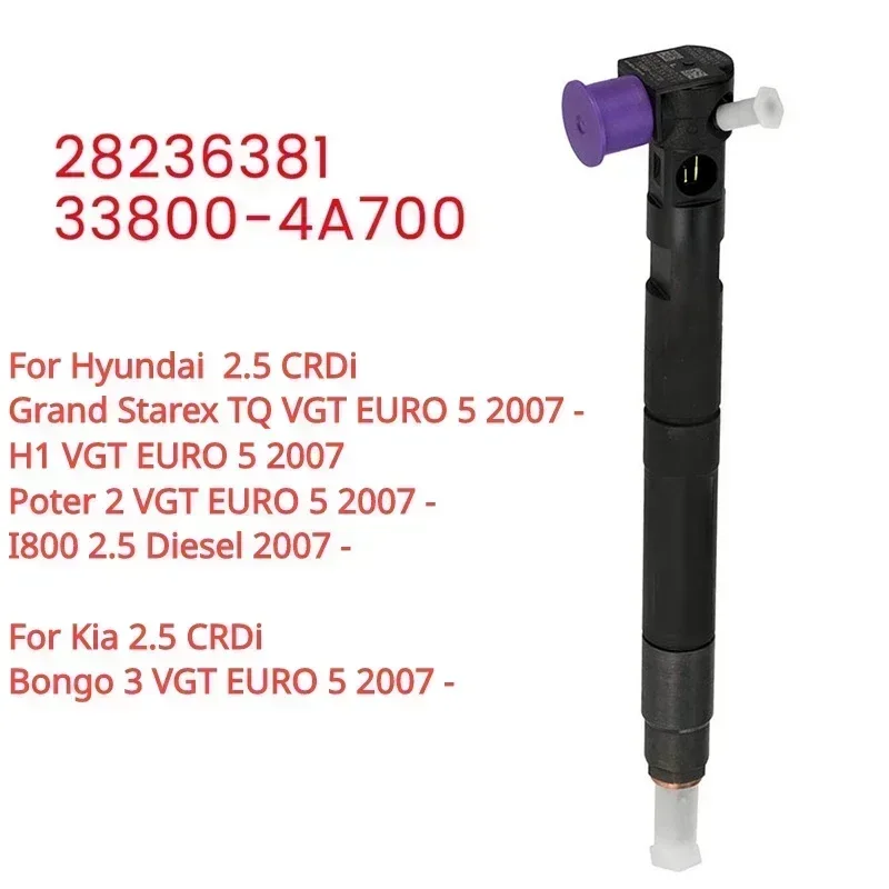 Novo Injetor de Combustível Diesel para Hyundai Grand Starex H1 Kia Bongo 3 VGT 2.5 CRDi Vendas Quentes 28236381 338004A700