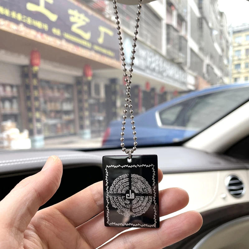 Islam Beautifull Car Hanging Two Sides with Ayatul Kursi and four Qul suras stainless steel car pednant