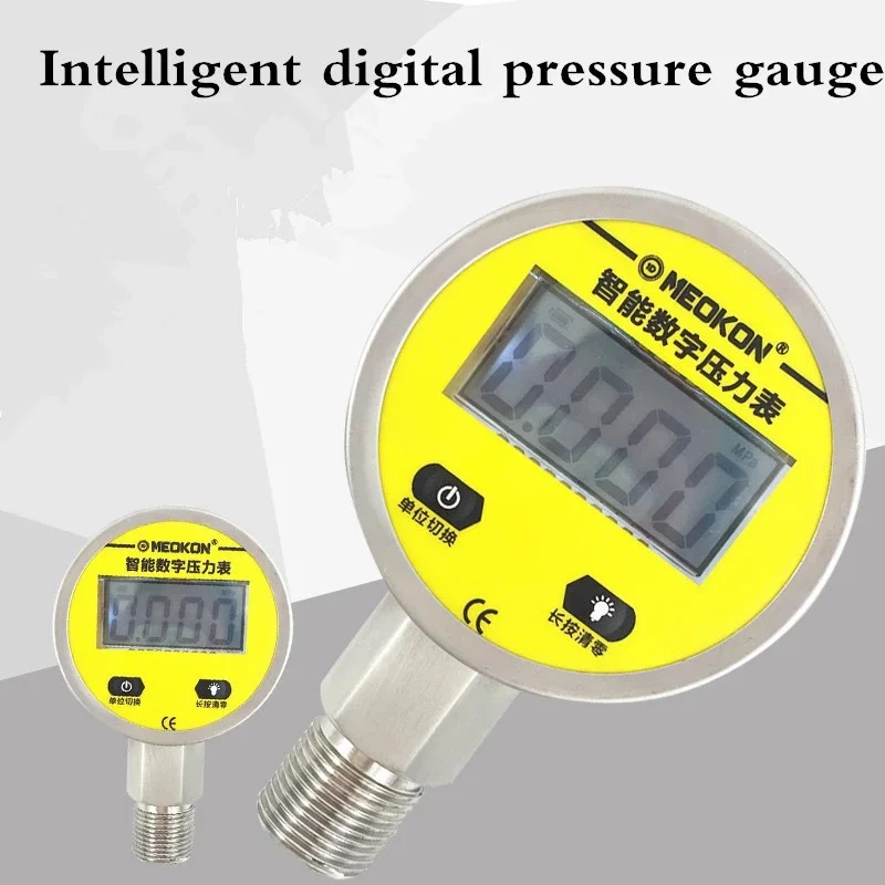 

All Range Pressure gauge intelligent digital display stainless steel high precision electronic oil and gas water pressure 0-25Mp