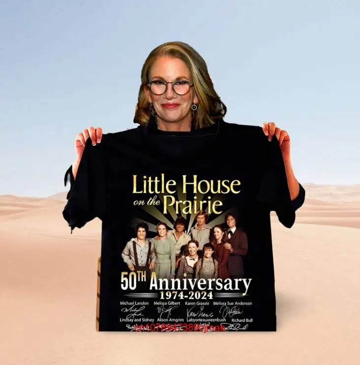 50th Anniversary 1974 2024 Little House on the Prairie Black T Shirt long or short sleeves