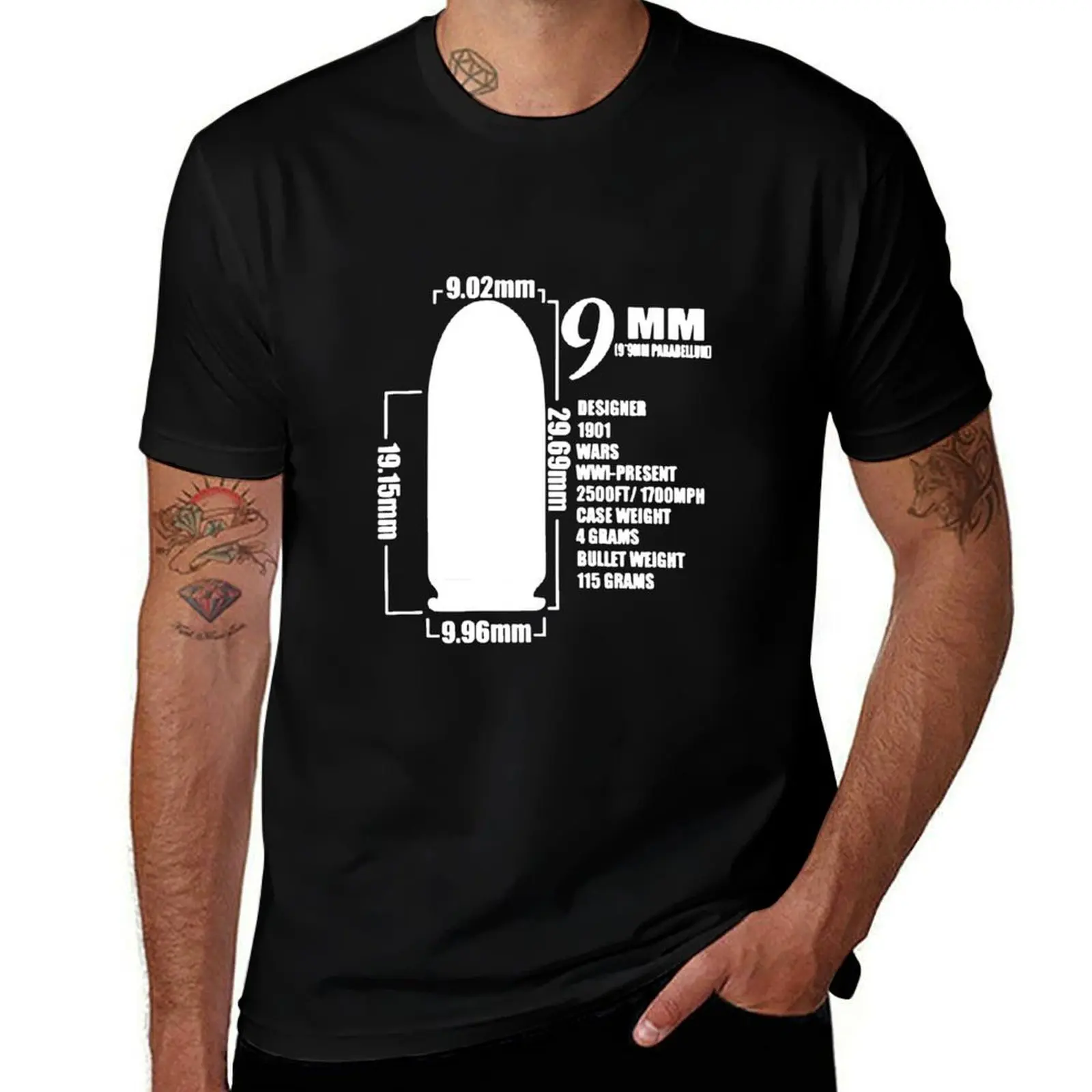 

9mm bullet weight design Funny Holiday Xmas T-Shirt t shirts designer t shirts for man pack white T-Shirt