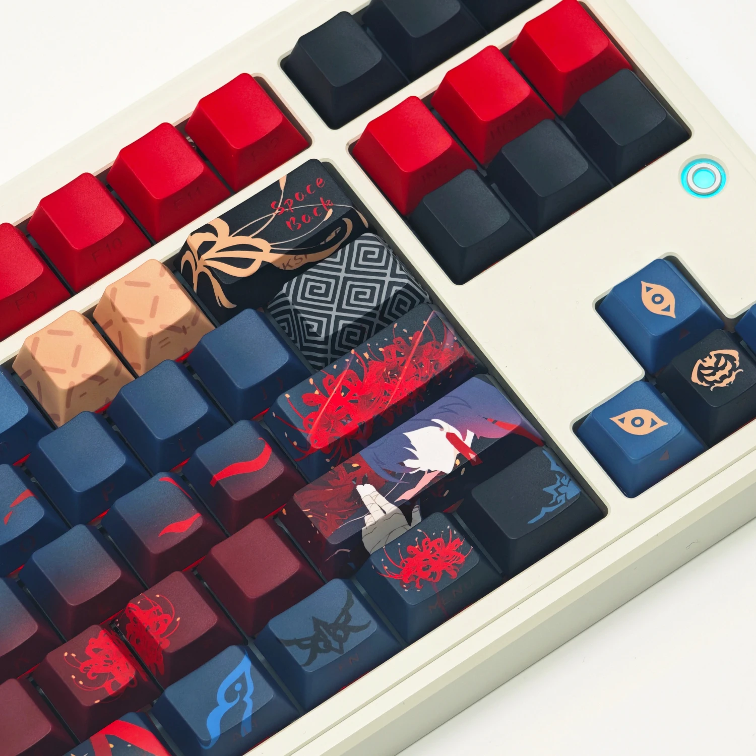 MAIMOOO Honkai: Star Rail Blade Keycaps Cherry Profile PBT Custom Side Engraved Anime Game Keycap for Mechanical Keyboard Gifts