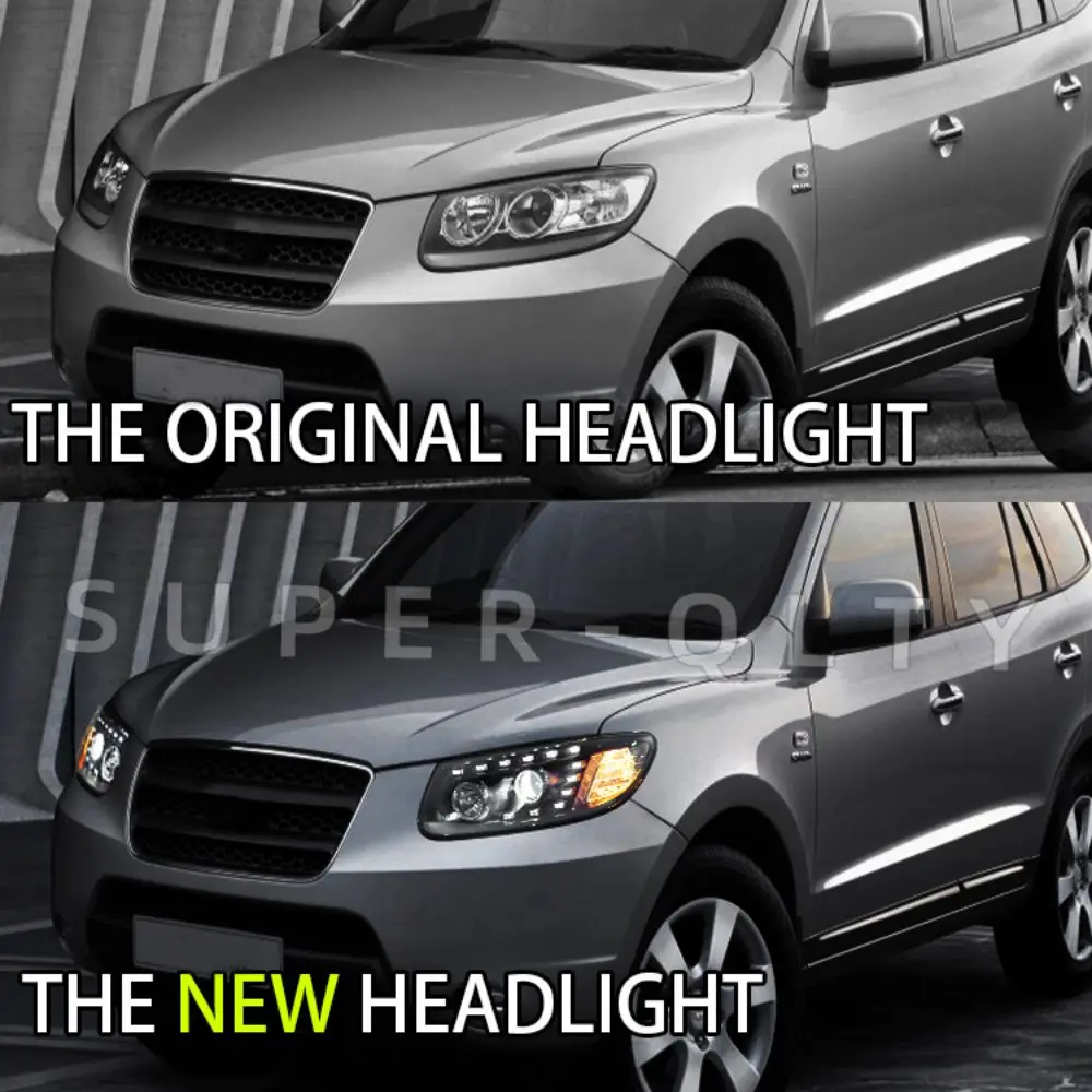 Eagle Eyes Headlights accent Headlight Head Lamp Projector Lens for Hyundai Santa Fe 2006-2013 Headlight ECE Certification