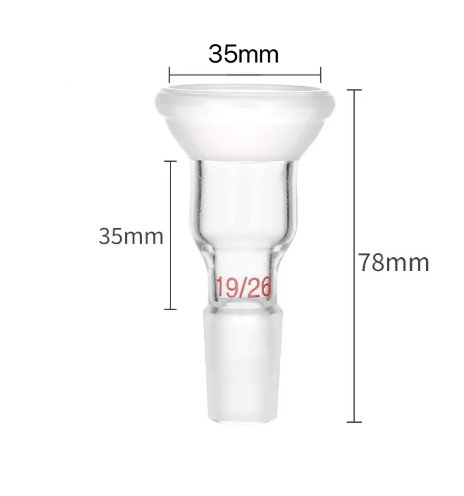 Spherical Joint Spherical Mouth,Standard Plug Interchangeable Connector Laboratory Glass Adapter ,Plug Diam.14 19 24 29#