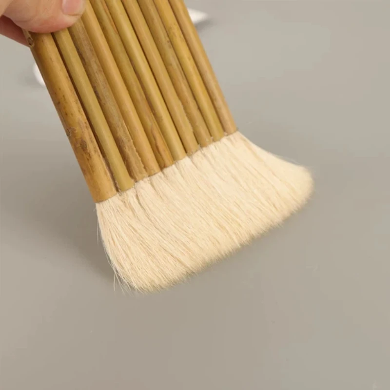 High-quality Wool Brushes Bamboo Handle Plate Paste Oil Watercolor Painting Brush Mounting 12/24/30 Joint Brush Long Woolen Hair