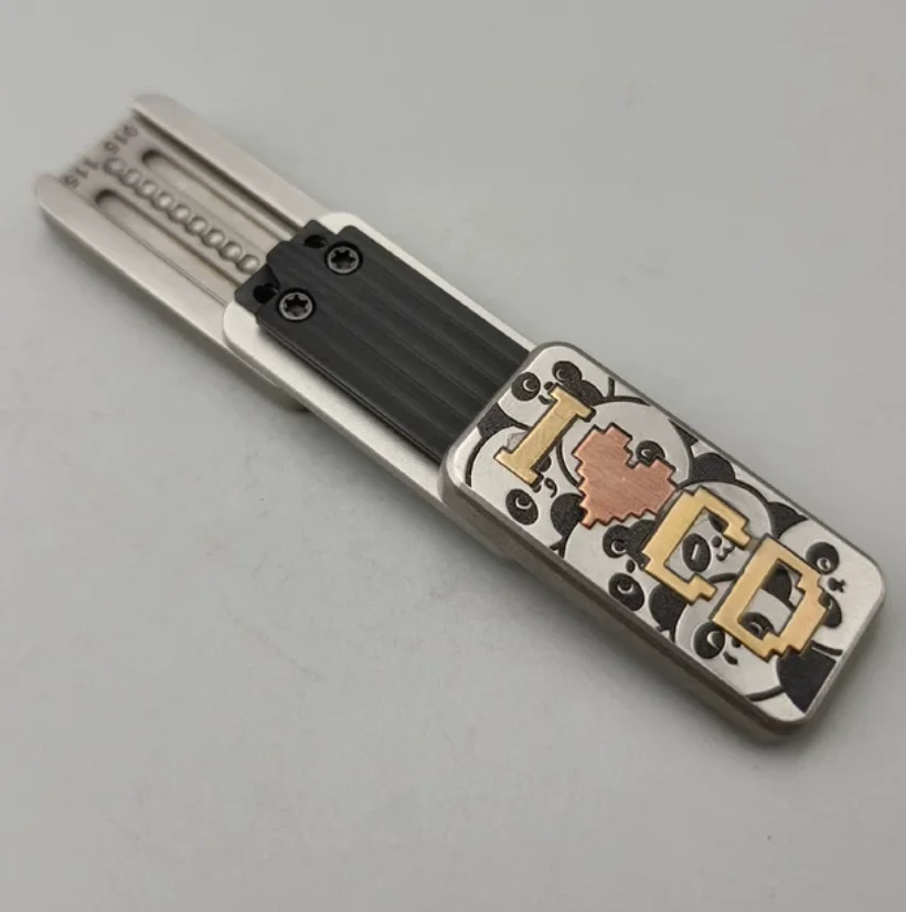 Used EDC Yolo L Love CD Engraved version fidget slider decompression toy