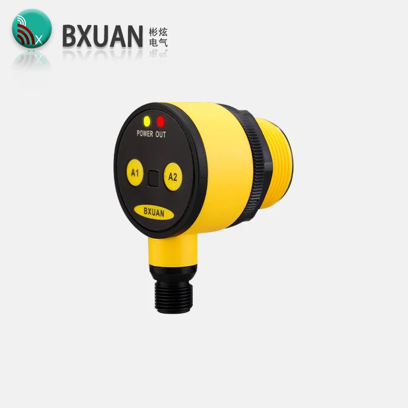 BXUAN T30 Ultrasonic Level Sensor Teach-in Calibration M30 Threaded Non-contact Ultrasonic Distance Proximity Switch