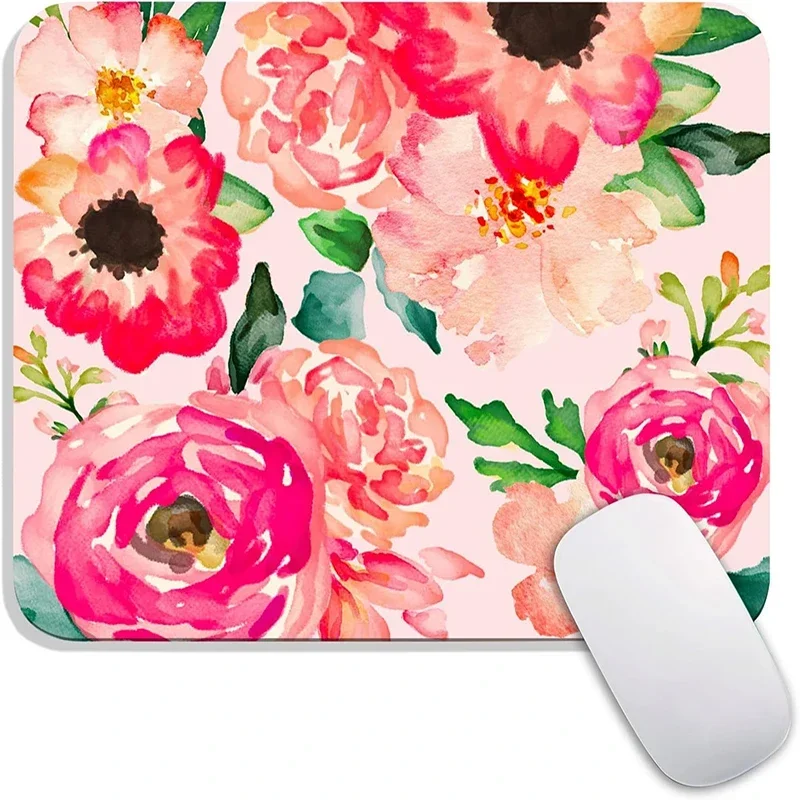 1pc Hot Sell Small Hd Mouse Pad Computer Anime Lovely Gamer Non Slip Natural Rubber Art Flower Office Decoration Carpet Cushion
